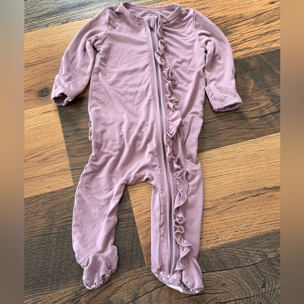 Caden Lane ruffled footie